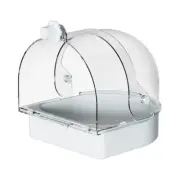 Portable Bird Bath House Birds Cage Parrots Bathing Tub Hanging Bathing Box