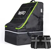 [WEXIO] 360° Padded Car Seat Travel Bag for Airplane,Waterproof Gate Check Car seat Bags for Air Travel, Universal Fit for Graco Chicco Britax Evenflo Cybex Maxi Cosi Peg ，20"x21"x30"，Large