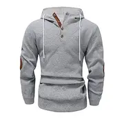 Men's Hoodie Quarter Zip Hoodie White Navy Blue Brown Khaki Gray Hooded Plain Textured Sports Outdoor Casual Daily Streetwear Cool Designer Spring Fall Clot