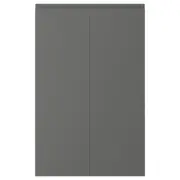 VOXTORP 2-p door f corner base cabinet set, right-hand dark grey, 25x80 cm