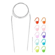 Knitting Needles Size US 2.5 Stainless Steel 47" Circular Needle with Needle