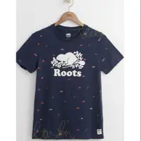 在飛比找蝦皮購物優惠-2018 ROOTS 帆船滿版短袖 女Tshirt