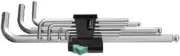 Wera HEX KEY SET 073594 9Pcs 1.5-10mm Metric, Long Arm, Ball End, Chrome Finish