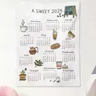 Polyester Calendar 2025 Wall with Printing Tear-resistant Tapestry for Home