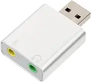 jojofuny USB External Sound Card 3D Aluminum Alloy Computer
