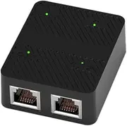 Fahgaer 2 Port 100Mbps Network Switch RJ45 Network Cable Splitter Extender Selector 2 Way Adapter Connector Type C Power Black