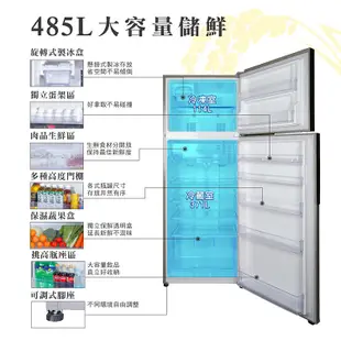 HERAN 禾聯 485公升1級變頻雙門冰箱HRE-B4823V