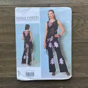 VOGUE PATTERN NICOLA FINETTI V1539 Tunic & Jumpsuit Size 14-22 Uncut Sewing