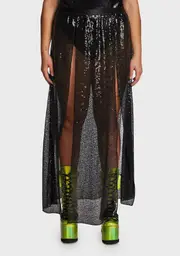 [Club Exx] Plus Alien Encounter Sequin Skirt