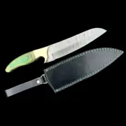 Custom Handmade Damascus Steel Bushcraft Survival Camping Kitchen Chef Knife