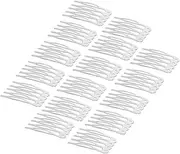DECORNIJIA 50Pcs DIY Hair Combs Silver Headdress Combs for Handmade Hairstyles Five Hair Accessories for Women for Various Hair Types