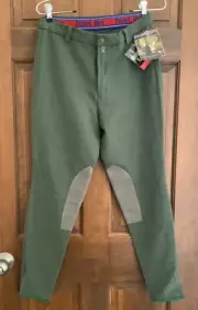 Devon Aire LADIES Cool COTTON Breech 375 Green Sz 30R Riding Pants *NWT*