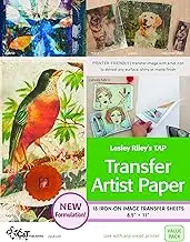 Lesley Riley's TAP Transfer Artist Paper, 18 Sheet Pack: 18 Iron-on Image Transfer Sheets