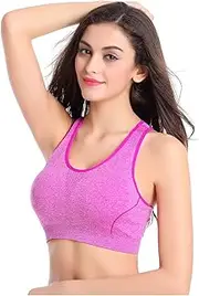 [Jueshanzj] Womens Sport Bras Wireless Quick Dry for Yoga Running Fitness Workout