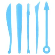 5pcs Plastic Clay Tools Double-Headed Modeling Sculpting Pottery Tool Blue