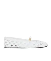 Dolce Gabbana Openwork Ballet Flats 37.5,40 White