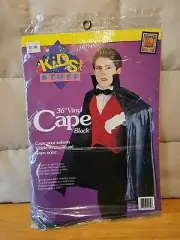 36 Inch Boys Girls Dracula Vampire Cape Halloween New NWT Black