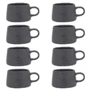 8PK Ecology Ottawa Stoneware Macchiato Cup Tableware 85ml - Stone