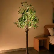 Lighted Olive Trees Artificial Light for Decoration Inside Outside LED Simulation Plants Decorative Light