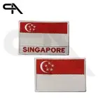 Singapore Flag iron on Embroidered Sew on Patch For Clothes 9x6cm