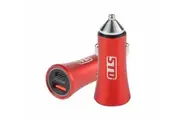 STD 6A/38W Quick Charge QC3.0 USB + PD Car Charger, Red/Black/Grey (Random Colour)