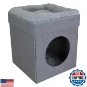 Kitty City Indoor Cat Cube Furniture, Gray Cube