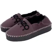 在飛比找Yahoo奇摩購物中心優惠-KENZO Kosy 字母LOGO毛絨襯裡厚底鞋(深紫色)