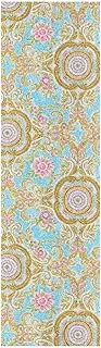 Amooorous Retro Fashion Flower Paisley Gold Blue Skateboards Grip Tape Tear-Proof Scooter Grip Tape Anti Slip Grip Tape Cruiser 33×9 Inch