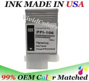 Matte Black Ink Cartridge PFI106MK Fits Canon imagePROGRAF printer PFI 105