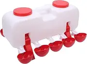 Automatic Chicken Waterer, Automatic Chicken Water Feeder with 25 Chicken Waterer Cups, Self Filling Chicken Water Dispenser, Chicken Coop Accessories, No Waste Poultry Feeder