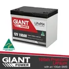 Giant 100AH 12V Lithium Deep Cycle Battery | 12V 100Ah LiFePO4 Battery Australia