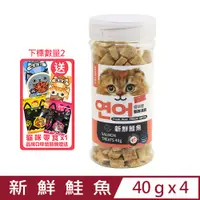 在飛比找PChome24h購物優惠-【4入組】喵洽普-貓咪凍乾-新鮮鮭魚 40g (K-403)