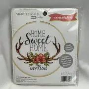 Dimensions Home Sweet Home Antlers Counted Cross Stitch Kit 6”