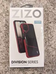 ZIZO DIVISION Series Galaxy A12 Case Black & Red Sleek Modern Protection