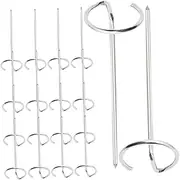 Toyvian 20pcs Skewers for BBQ Air Fryer and Grilling Durable Reusable Standing Barbecue Skewers for Outdoor Cooking and Camping
