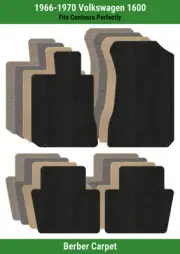 Lloyd Berber Front & Rear Row Carpet Mats for 1966-1970 Volkswagen 1600