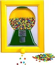 Wall Hanging Candy Dispenser,Gumball Machine in A Frame,Handy Candy Frame Dispenser,Hanging Candy D-ispenser Picture Frame,Handy Fast Distribution Candies, Nuts,Treats for Birthday and Holiday
