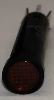 2Pc 2435-3-20-20310 Red Flush Diamond 14 volt Indicator Light,spade terminals