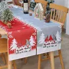 Snowman Snowflake Table Runner Dining Table Decor Xmas Table Flag Home