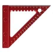Aluminum Alloy Triangle Ruler Dual Sided Scale Perfect for Woodworking