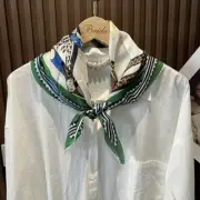 100% Silk Xili yarn scarf Square Shawl Chain pattern Scarf pattern 65*65cm