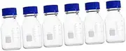 BUGUUYO 3sets 2pcs Graduated Glass Laboratory Bottles Reusable Sealing Design for Secure Storage of Samples Compact and for Home Lab and Industrial Use 2pcs*3
