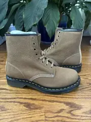 Dr. Doc Martens 1460 Savannah Tan Tumbled Nubuck Suede Boots Womens 8 Mens 7