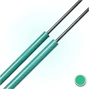 Qty(2) Trunk Struts With Spring Compatible With Mustang S550 Mk6 Coupe 2015-2023 W/O Spoiler Rear Tailgate Lift Supports Shock Absorber(Green Carbon Fiber)