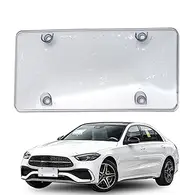 Plate Cover Frame - Clear Plate Cover Car Unbreakable License Plate Frames,Waterproof Plate Holder Dustproof US Frame Protector for Front Plate