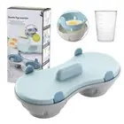 Egg Poacher Microwavable, Steam with Measure Cup onesize, Blue