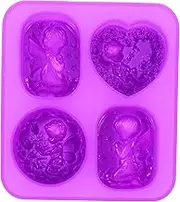BELLIFFY 1pc Silicone Soap Making Mold Non-Stick Soap Die DIY Candle Mold Cake Mold