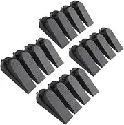 16Pcs Set Black Door Stopper Easily Wedges Door Gaps up Finger Protector Flexible Floor Door Stops - Non-Scratching Door Stop - Modern Wedge Door Stop Design