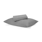 250 Thread Count Cotton Rich Sheet Set - Grey, Single Bed
