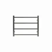 Commercial Round 4 Bar Brushed Gun Metal Grey PVD Heated Towel Rail